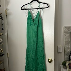 Spaghetti strap cross cross maxi dress